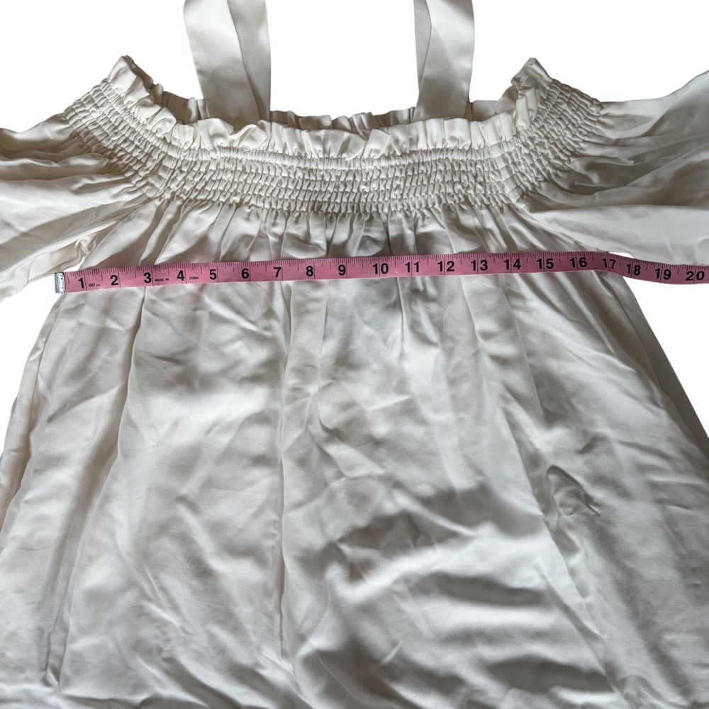 Kendall & Kylie NWT White Off Shoulder Lace Trim Mini Dress Size XS Boho Cottage - Picture 10 of 12